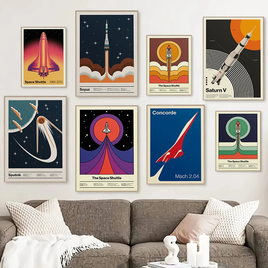 Affiches Retro Space Shuttle