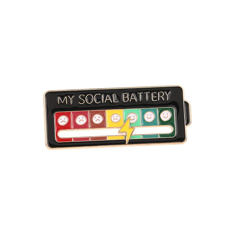 Broche batterie sociale