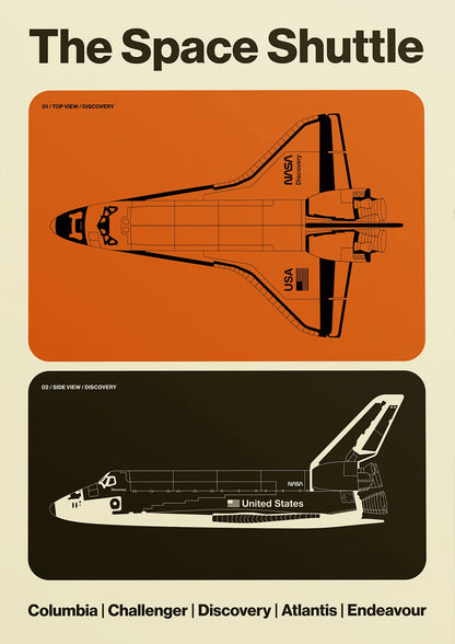 Affiches Retro Space Shuttle