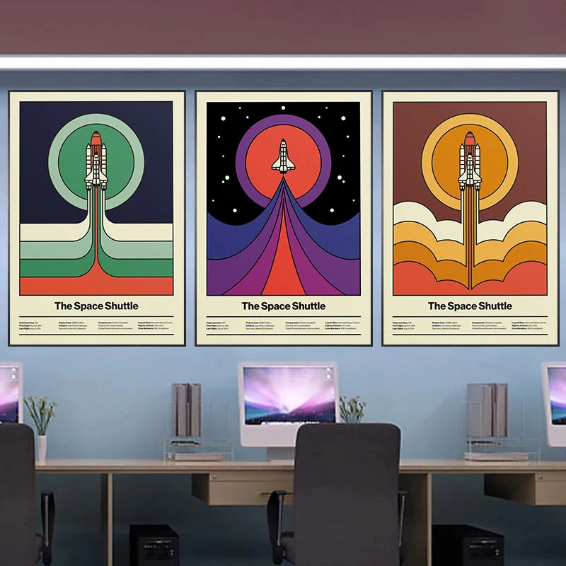 Affiches Retro Space Shuttle