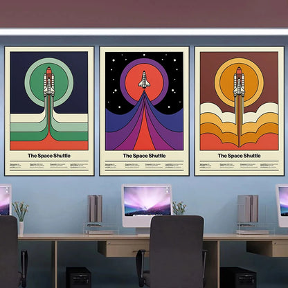 Affiches Retro Space Shuttle