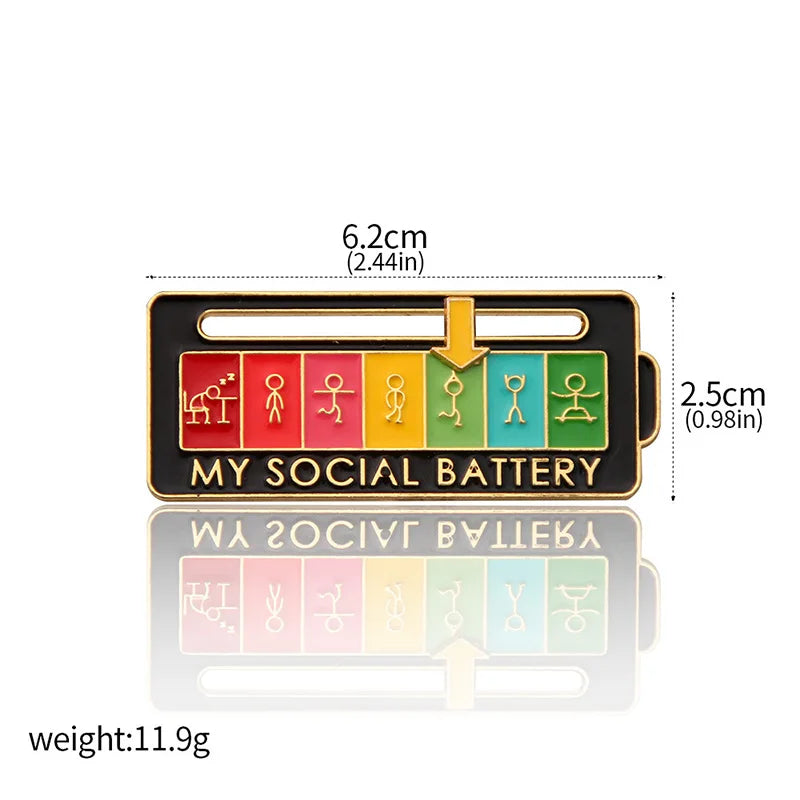Broche batterie sociale