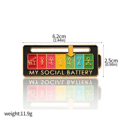 Broche batterie sociale