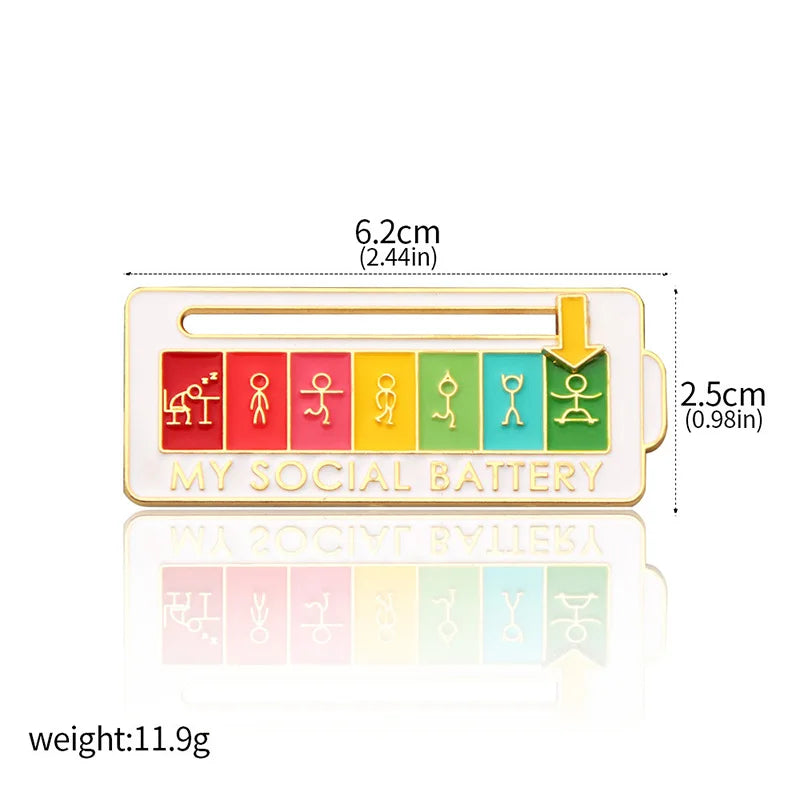 Broche batterie sociale