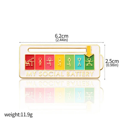 Broche batterie sociale